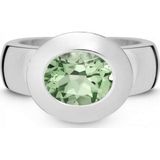 Quinn - Dames Ring - 925 / - Zilver - Edelsteen - Prasiolite