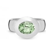 Quinn - Dames Ring - 925 / - Zilver - Edelsteen - Prasiolite