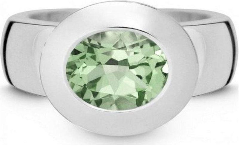 Quinn - Dames Ring - 925 / - Zilver - Edelsteen - Prasiolite