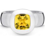 Quinn - Dames Ring - 925 Zilver - Edelsteen - Citrien