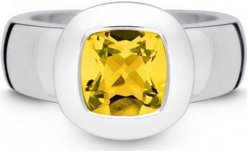Quinn - Dames Ring - 925 Zilver - Edelsteen - Citrien