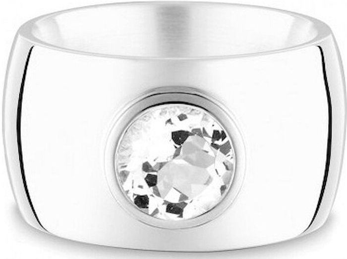 Quinn - Dames Ring - 925 / - Zilver - Edelsteen - Topaas