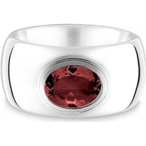 Quinn - Dames Ring - 925 Zilver - Edelsteen - Granaat