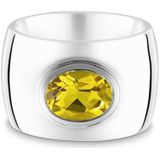 Quinn - Dames Ring - 925 Zilver - Edelsteen - Citrien