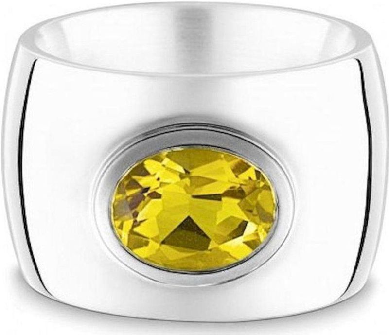 Quinn - Dames Ring - 925 Zilver - Edelsteen - Citrien