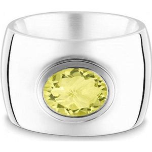 Quinn - Dames Ring - 925 Zilver - Edelsteen - Citroenkwarts