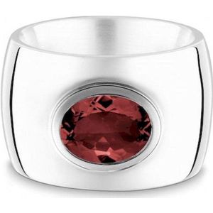 Quinn - Dames Ring - 925 Zilver - Edelsteen - Granaat