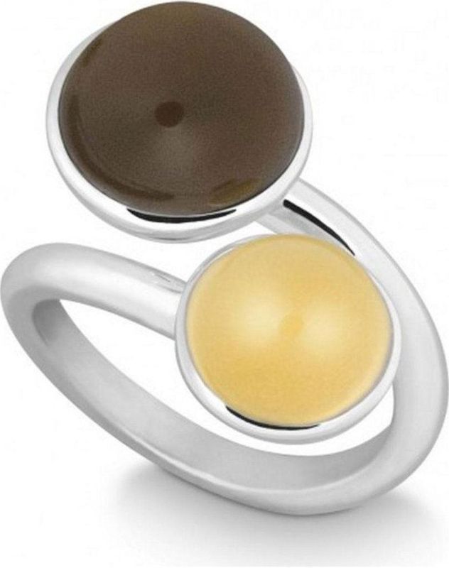 Quinn - Candy_End - Dames Ring - Zilver - Rookkwarts - 925 / - zilver