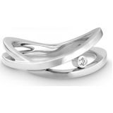 Quinn - Zilverring - 0211147 - Met Briljant 0,02 ct - Wit