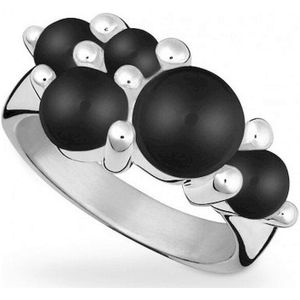 Quinn - Dames Ring - Zilver - 925 / - Edelsteen - Onyx
