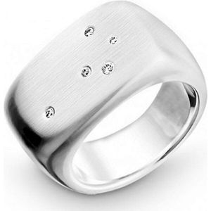 Quinn - zilverring met brillants 0,06 ct - 0213996