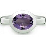 Quinn - Dames Ring - 925 Zilver - Edelsteen - Amethist