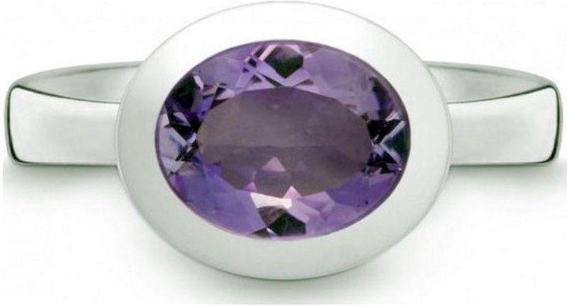 Quinn - Dames Ring - 925 Zilver - Edelsteen - Amethist