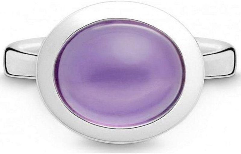 Quinn - Dames Ring - 925 Zilver - Amethist