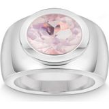 Quinn - Colors - Dames Ring - Zilver - Rozenkwarts - 925 / - zilver