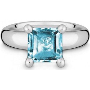 Quinn - zilverring met blauwe topaas - 021847658
