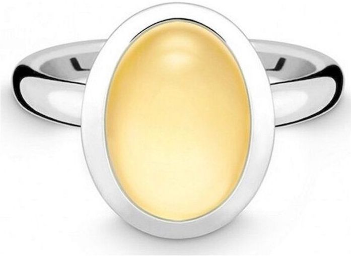 Quinn - Dames Ring - 925 Zilver - Edelsteen - Citrien