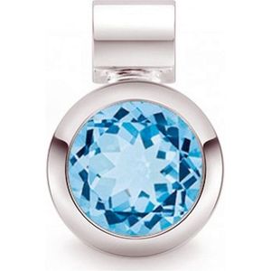 Quinn - Hanger - 925 / - Zilver - Blauwe Topaas