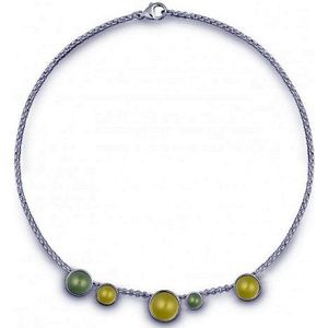 Quinn - Halsketting - 925 / - Zilver - Edelsteen - Citroenkwarts