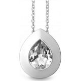 Quinn - Dames Halsketting - 925 Zilver - Edelsteen - Topaas