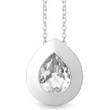 Quinn - Dames Halsketting - 925 Zilver - Edelsteen - Topaas