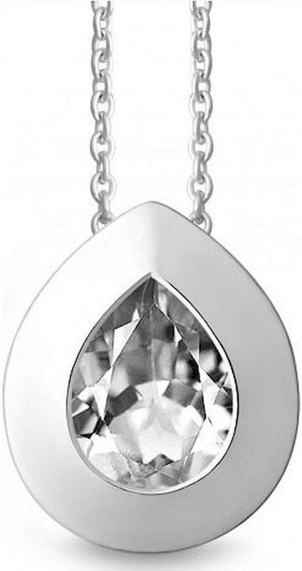 Quinn - Dames Halsketting - 925 Zilver - Edelsteen - Topaas