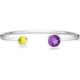 Quinn - Armbanden - Geel - Purper - Edelstenen - Zilver - Model 29024933