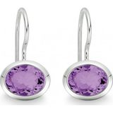 Quinn - Oorbellen - Zilver - Amethist - Model 035811933