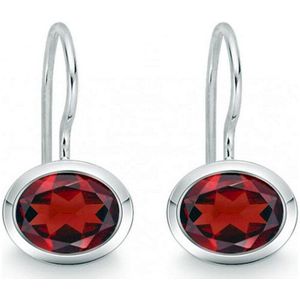 Quinn - Oorbellen - Zilver - Granaat - 035811963