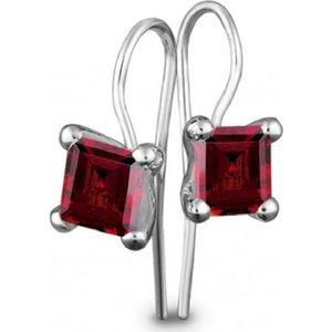 Quinn - Oorbellen - Zilver - Granaat - Model 035847963