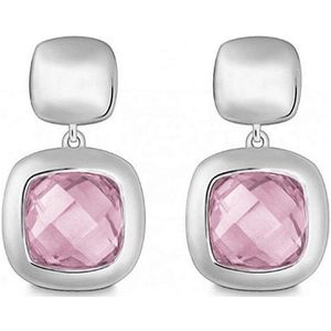 Quinn - Oorringen - Roze - Edelsteen Rozenkwarts - Zilver - Model No 35898930