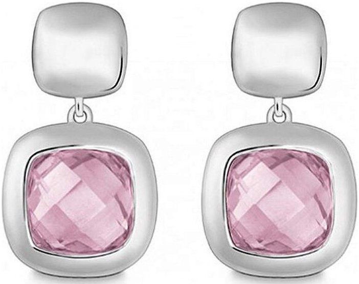 Quinn - Oorringen - Roze - Edelsteen Rozenkwarts - Zilver - Model No 35898930