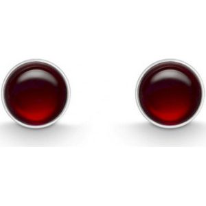 Quinn - Oorknopjes - Zilver 925 - Candy_End - Met Granaat