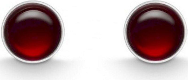 Quinn - Oorknopjes - Zilver 925 - Candy_End - Met Granaat