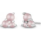 Quinn - Edelstein - Oorknopjes - Zilver - Rosa Quarz