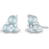 Quinn - Edelstein - Oorknopjes - Zilver - Blauwe Topaas