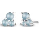Quinn - Edelstein - Oorknopjes - Zilver - Blauwe Topaas