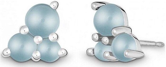 Quinn - Edelstein - Oorknopjes - Zilver - Blauwe Topaas