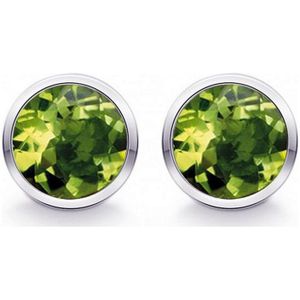 Quinn - zilveren oorstekers met peridot - 036809947