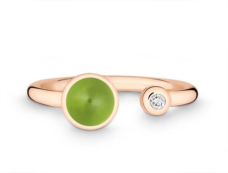 Quinn - Ringen - Roze Goud - 585/- 14 Karaat - Peridot - Ø 6mm