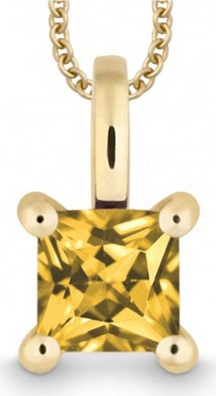 Quinn - Sorellina - Halsketting - Goud - Edelsteen - Citrien - 585 / - Geel Goud