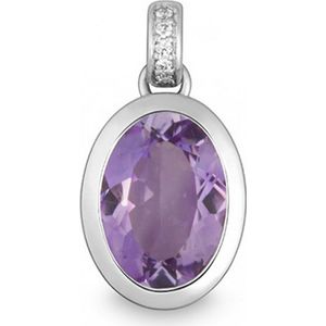 Quinn - Ponticello - Hanger - Goud - Edelsteen Amethist - 585 / - Wit Goud