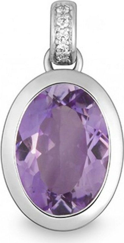 Quinn - Ponticello - Hanger - Goud - Edelsteen Amethist - 585 / - Wit Goud