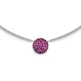 Quinn - Halsketting - Witgoud - 585/- 14 Karaat - Saffier