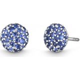 Quinn - Luminare - Oorknopjes - Wit Goud 585 - Saffier - Blauw