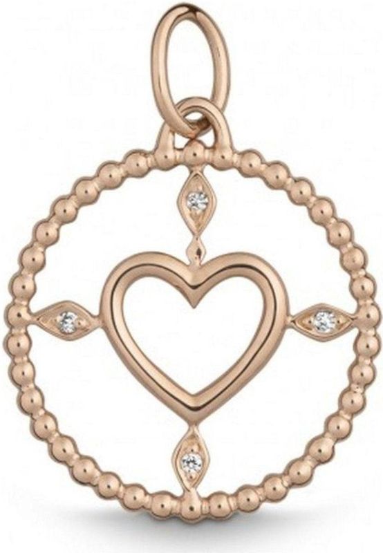 Quinn - Hanger - Roze Goud - 750 / - Gepolijst - 0.02 ct Diamant