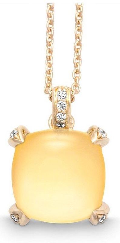 Quinn - Halsketting - Goud - 585/- 14 Karaat - Citrien - 10x10mm