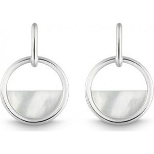 Quinn - Nieuw_Purisme - Oorhanger - Zilver 925 - Edelsteen Paarlemoer - Gepolijst