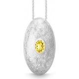 Quinn - Dames Halsketting - Zilver - 925/- Zilver - Edelsteen - Citrien