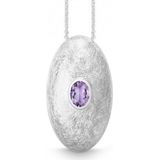 Quinn - Dames Halsketting - Zilver - 925 / - Zilver - Edelsteen - Amethist